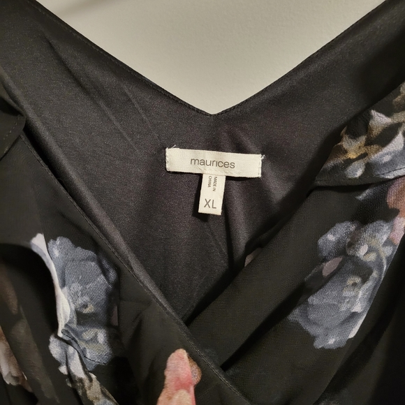 Maurices Floral Midi V-Neck Dress - Picture 3 of 4